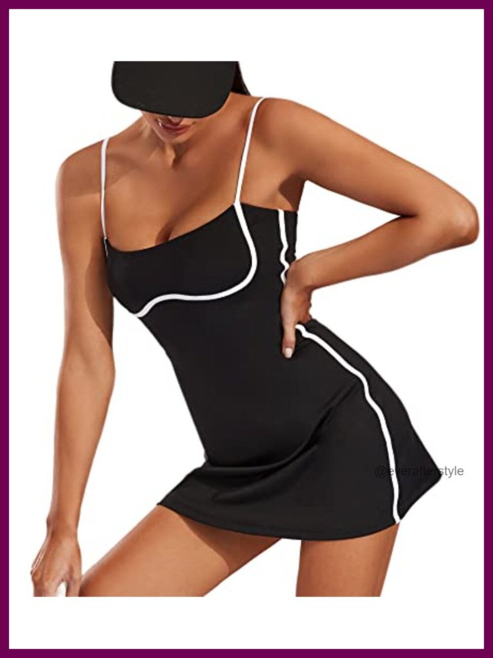 Sleeveless Workout Tennis Dress Built-in Bra & Shorts Pockets Athletic Golf